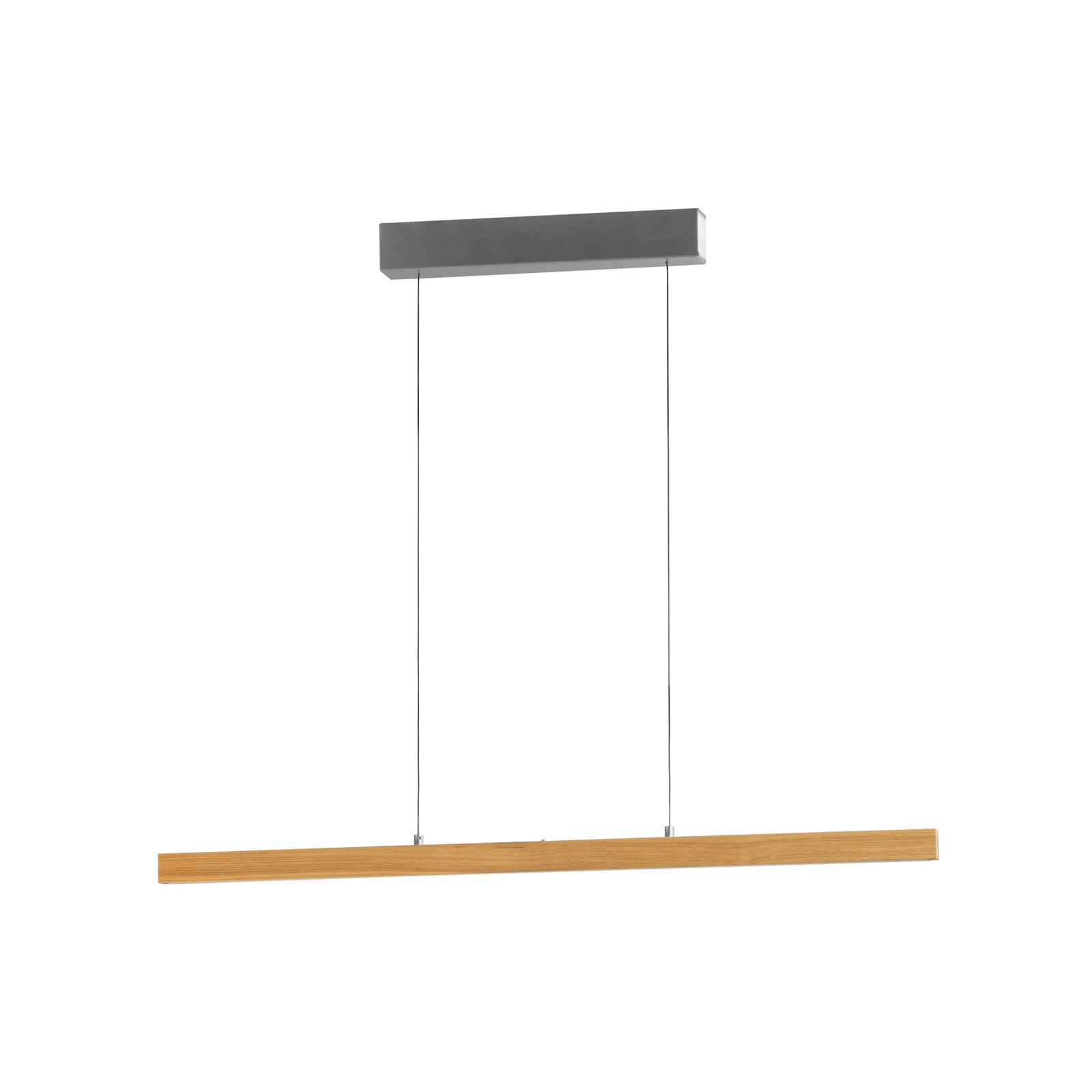 LED pendellampe Shine-Wood eik/nikkel dimbar CCT 105 cm bakside