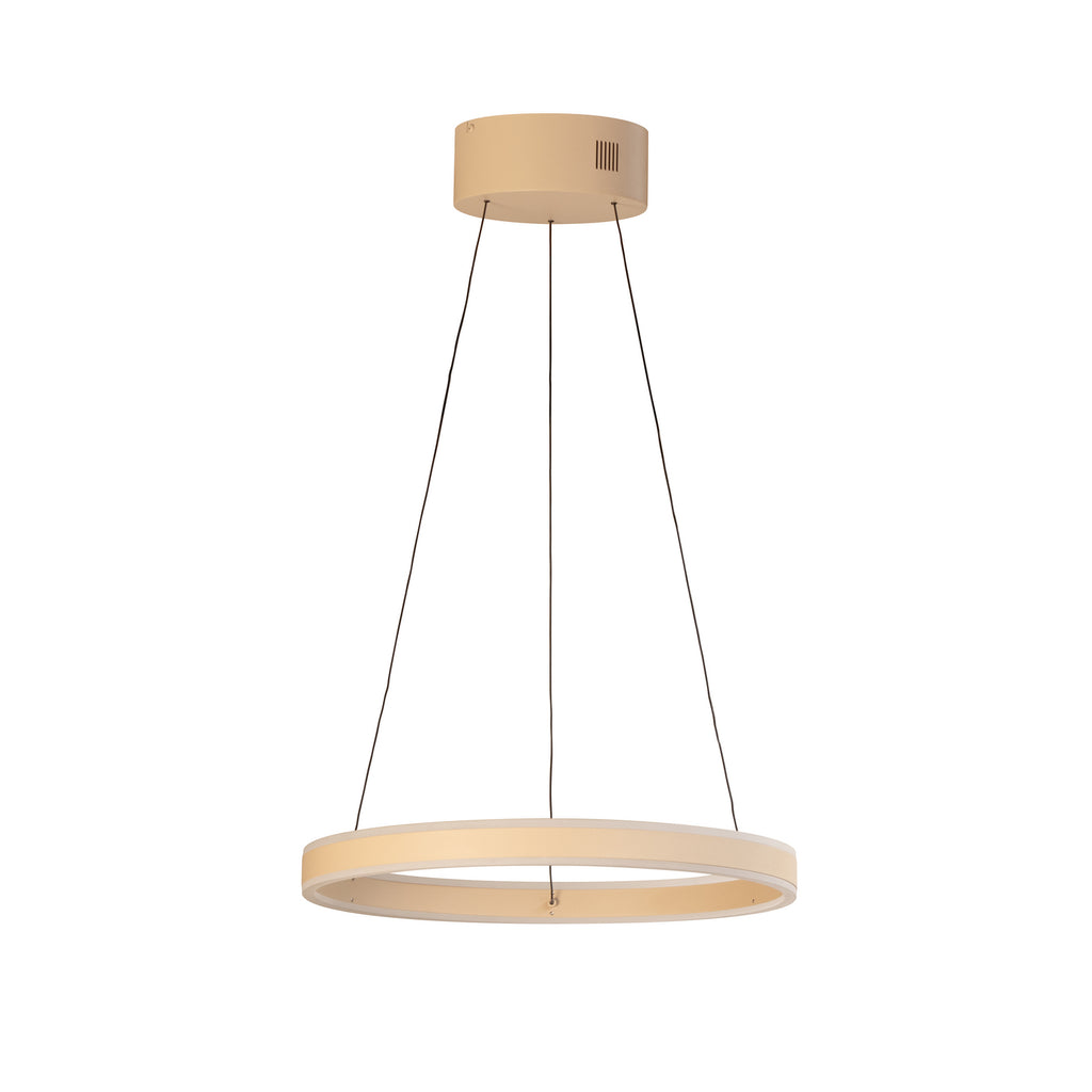 LED pendellampe Silvio Ø50 cm sand forfra