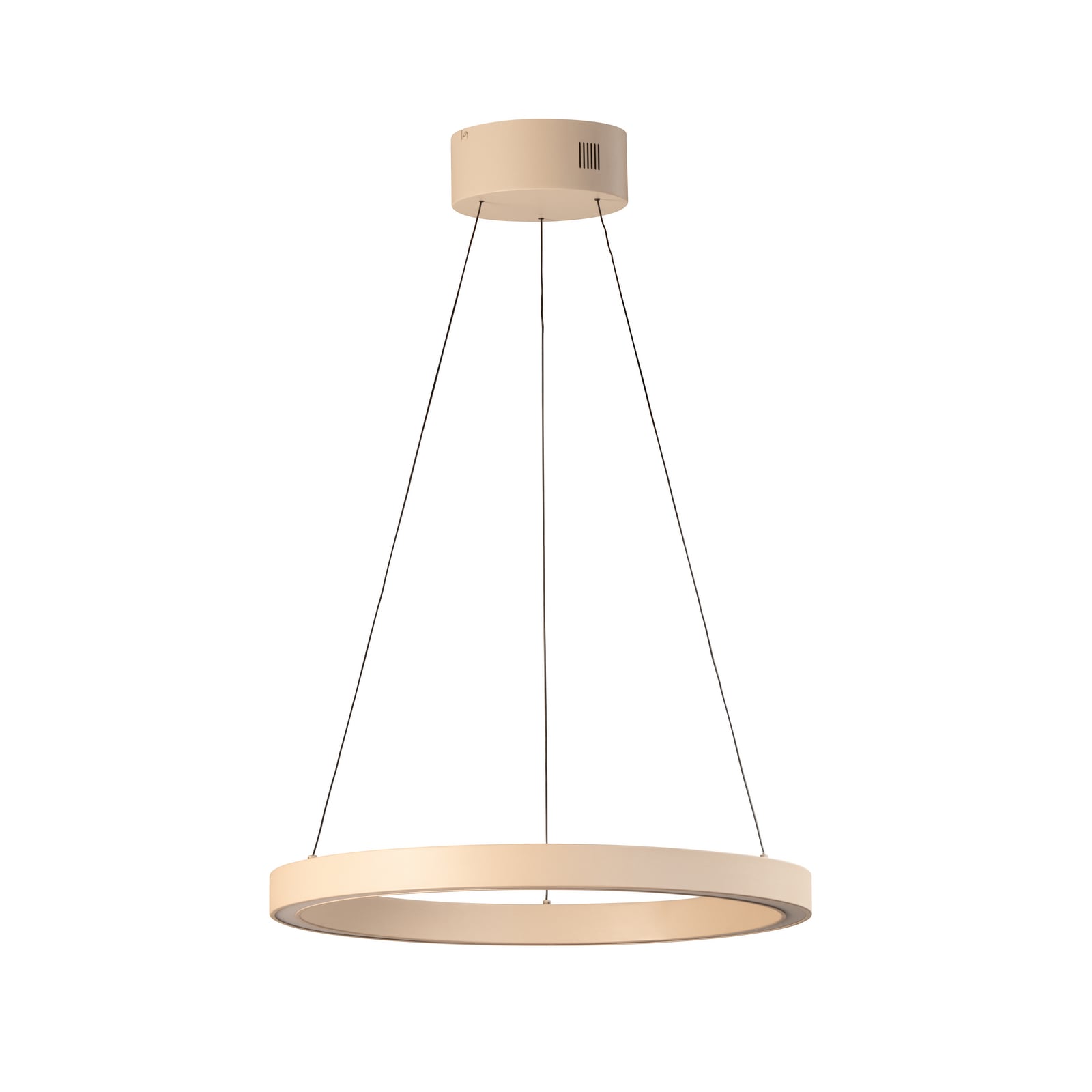 LED pendellampe Silvio CCT dimbar sand Ø60 cm forfra