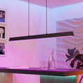 LED pendellampe Simolaris-Z dimbar svart RGB CCT 122 cm forfra
