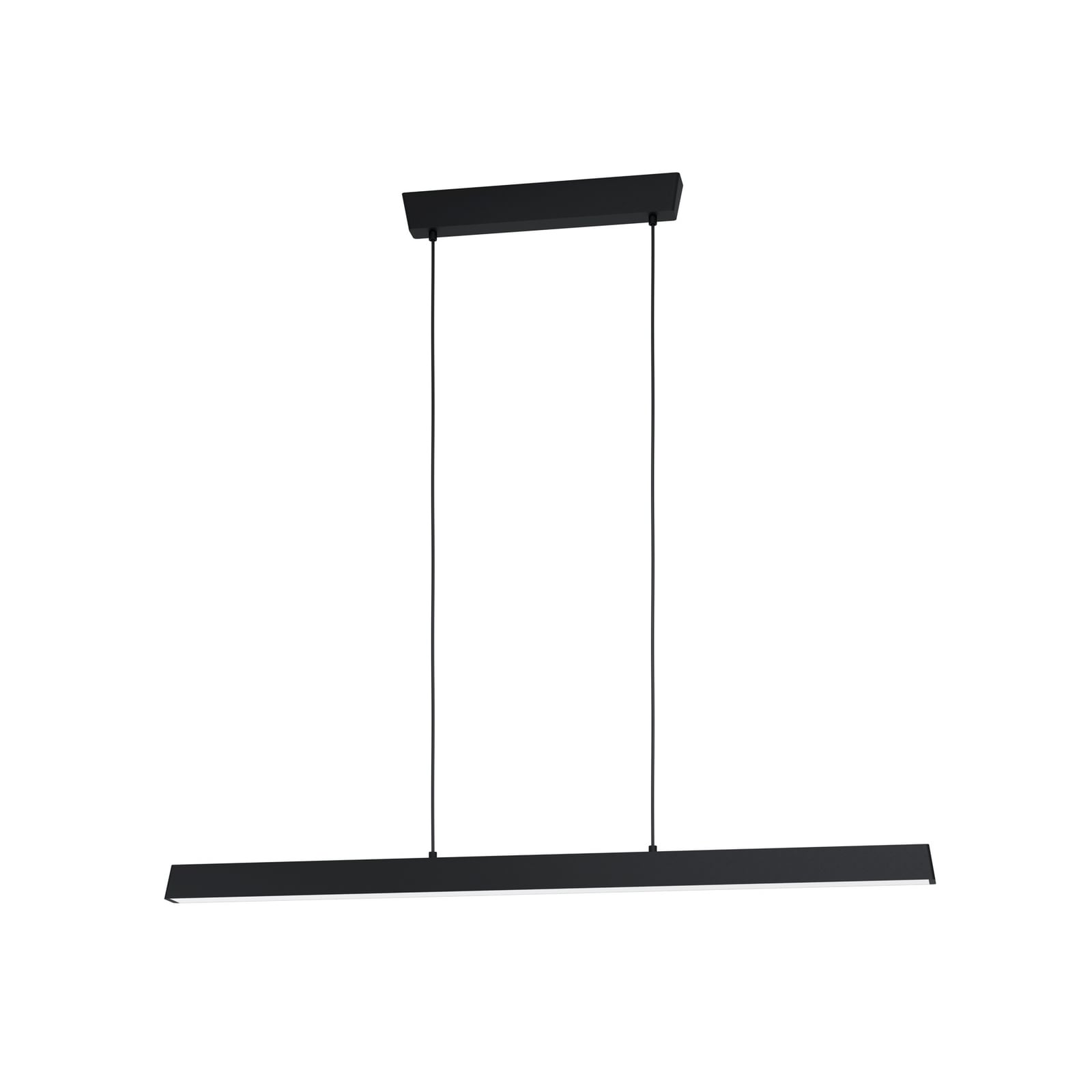Nærbilde av LED pendellampe Simolaris-Z dimbar svart RGB CCT 122 cm