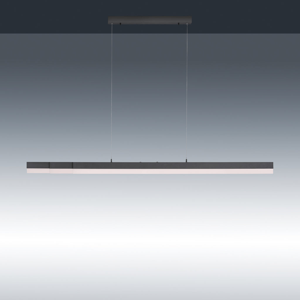 Nærbilde av touchsensor på LED pendellampe Sina CCT dimbar antrasitt 179 cm