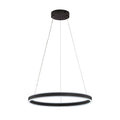 LED pendellampe Sirko Ø60 cm matt svart forfra
