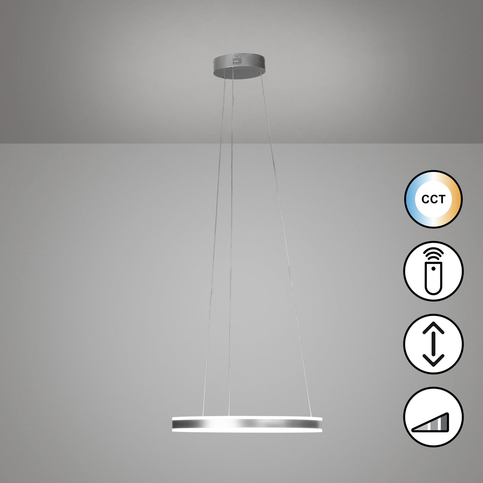 LED pendellampe Sirko dimbar CCT metall Ø50 cm detalj