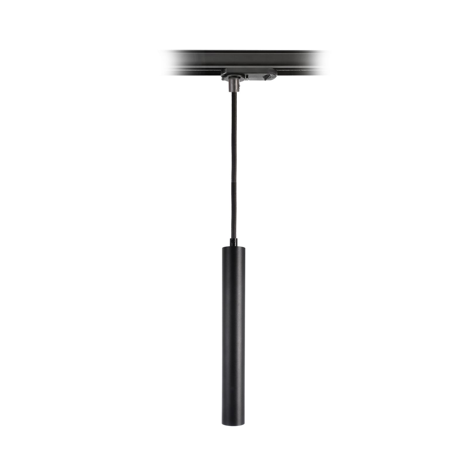 LED pendellampe Slim 1-fase skinne svart dimbar 5W 2700K fra Deko-Light sett forfra