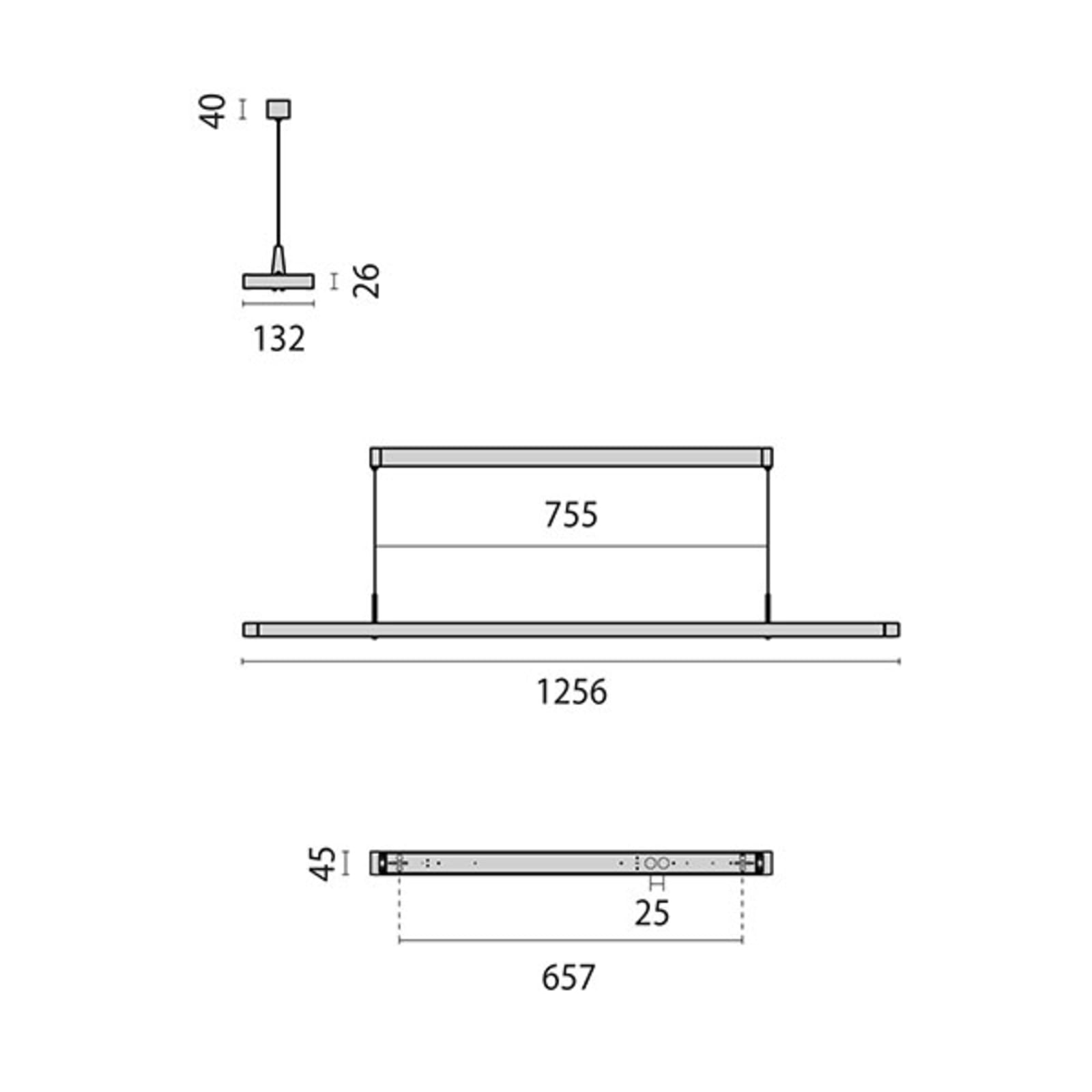LED pendellampe Small Line 126 cm dimbar med bevegelsessensor bakside