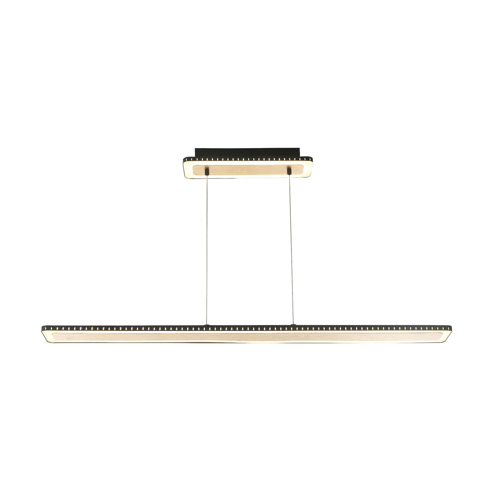 LED pendellampe Solaris montert over spisebord i moderne interiør