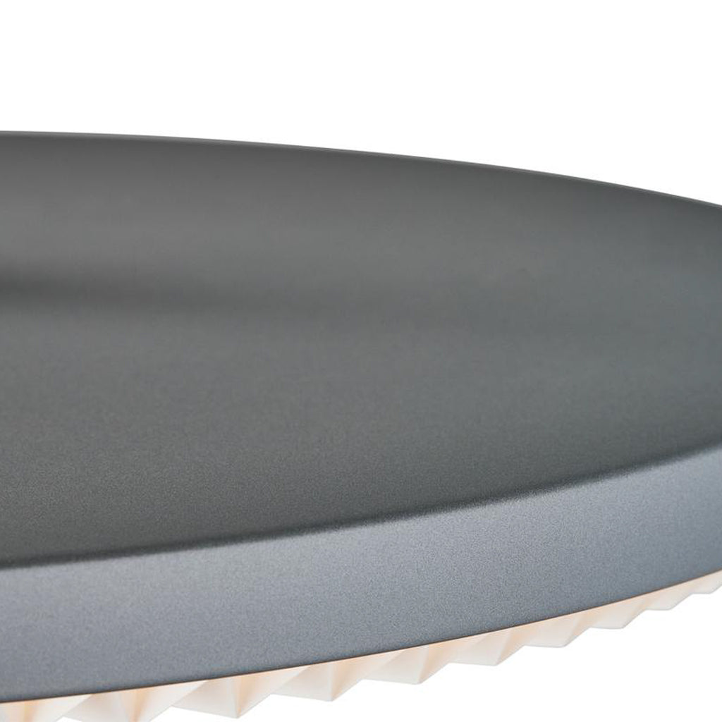 LED pendellampe Soleil aluminium tre lysgrå Ø35 cm - sideprofil