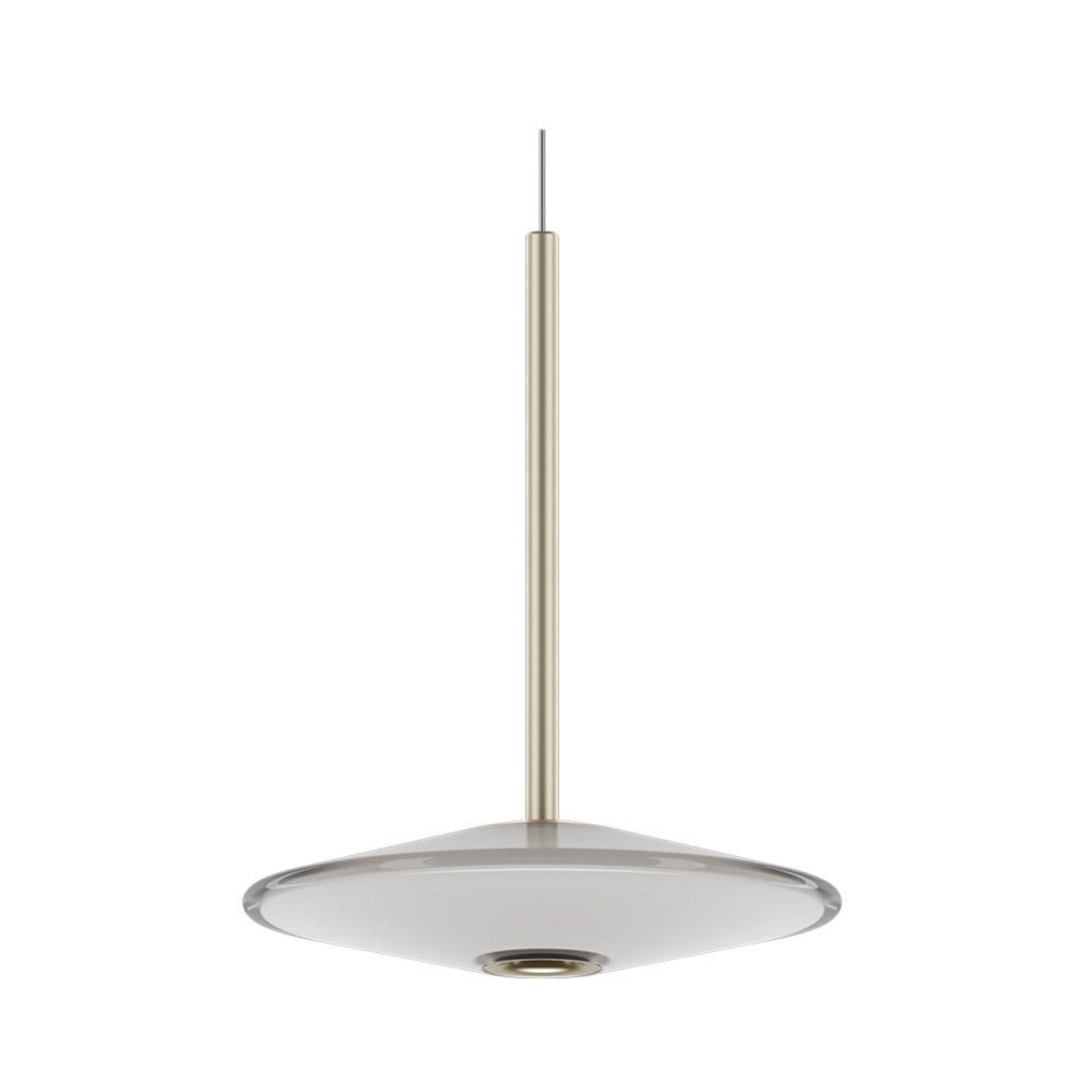 LED pendellampe Solene dimbar hvit glass Ø20 cm forfra