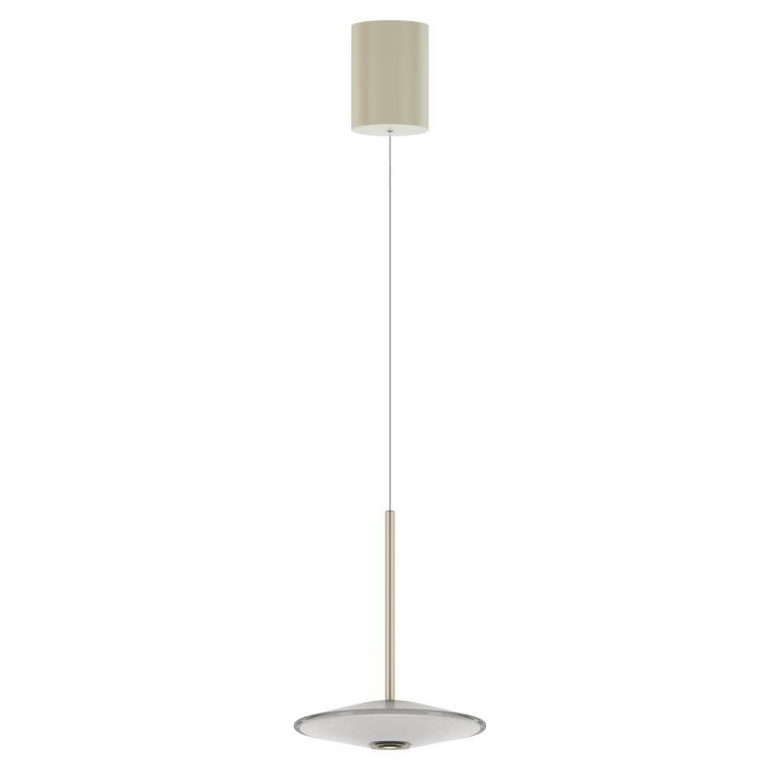 LED pendellampe Solene dimbar hvit glass Ø20 cm bakside