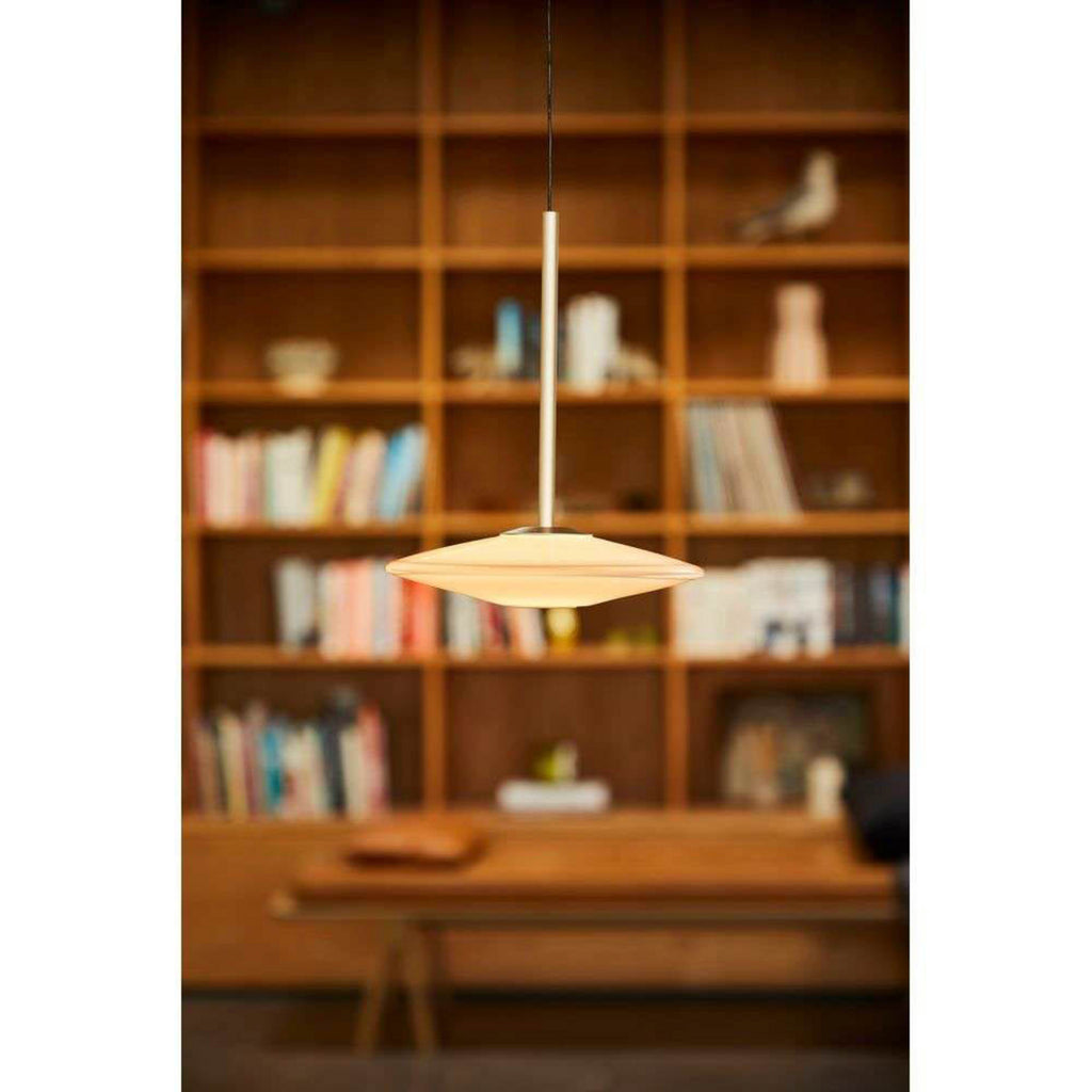 LED pendellampe Solene dimbar hvit glass Ø20 cm detalj