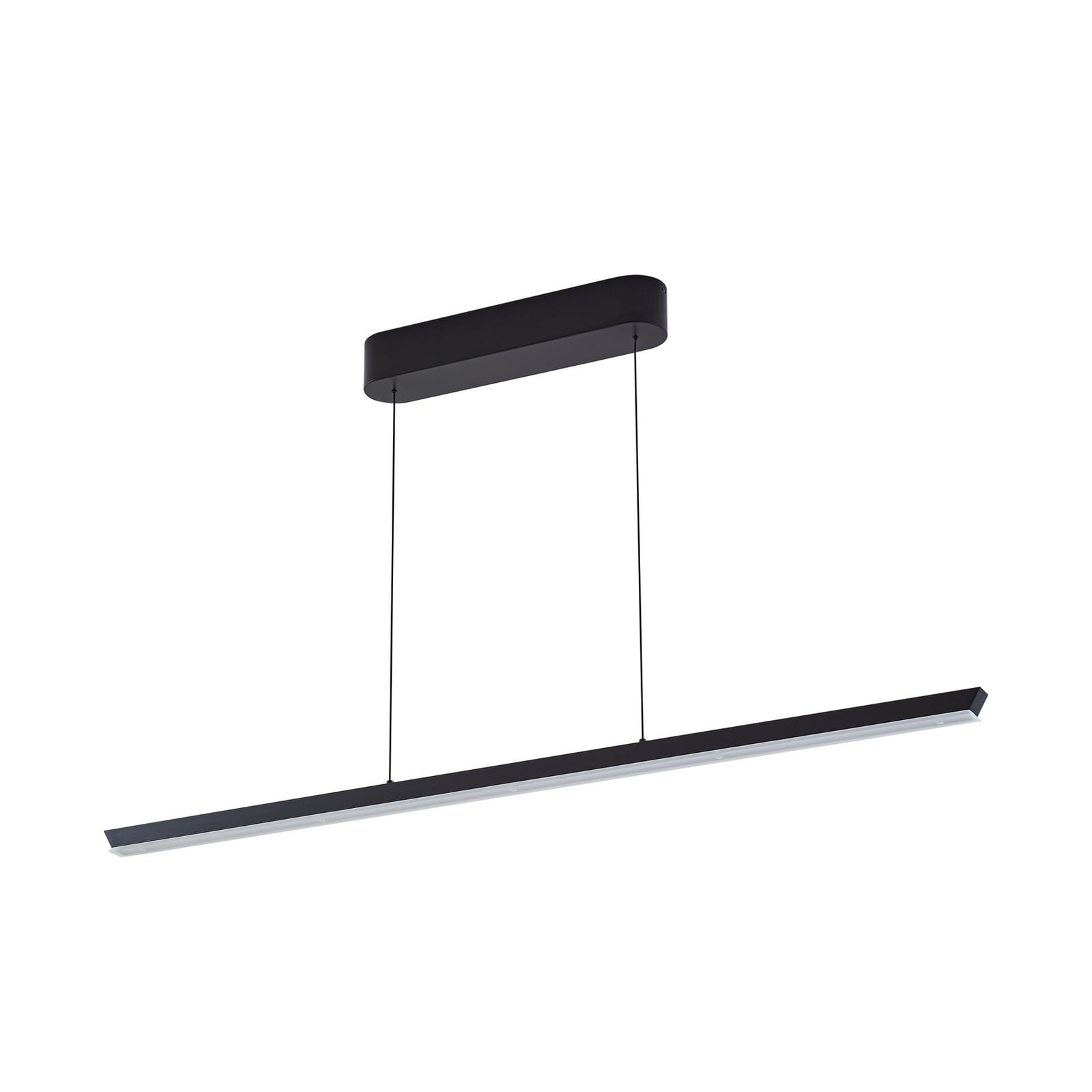 LED pendellampe Solvar svart 117 cm dimbar CCT montert i rom