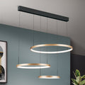 LED pendellampe Sphere 3-lys svart/gull dimbar 85W - ORION forfra