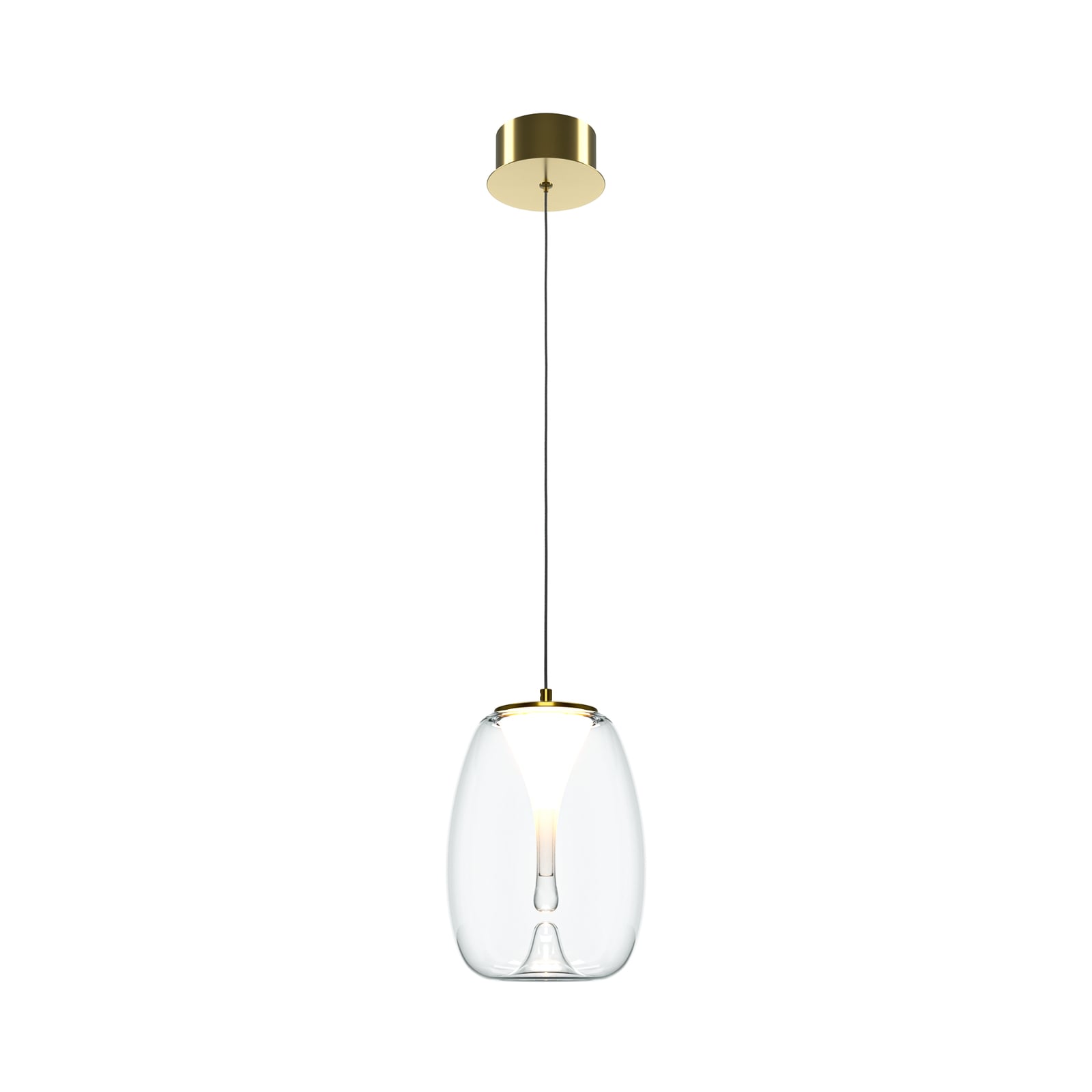 LED pendellampe Splash glass klar forfra