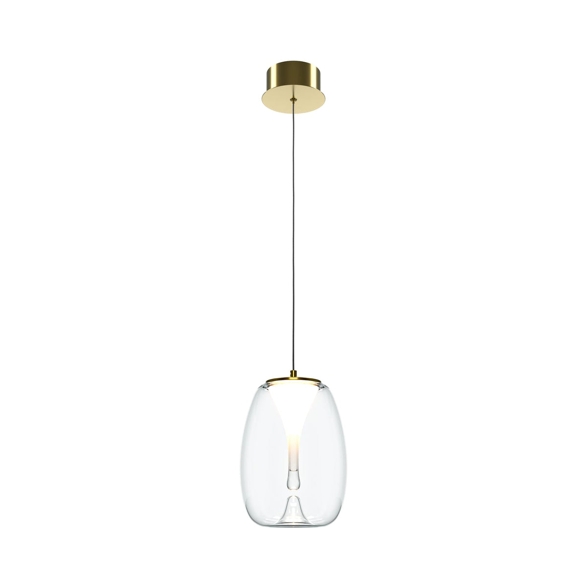 LED pendellampe Splash glass klar forfra