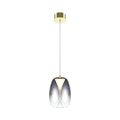 LED pendellampe Splash røykgrå glass Ø20 cm forfra