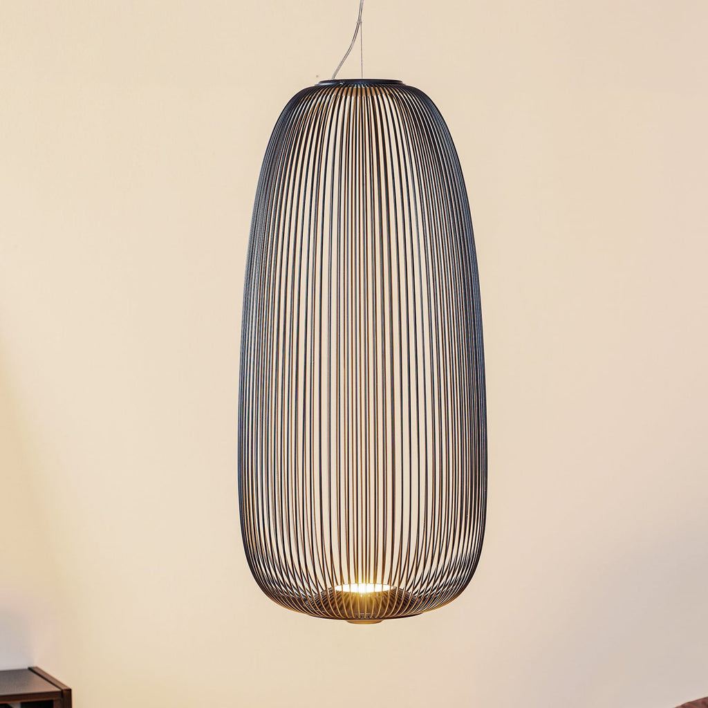 LED pendellampe Spokes 1 dimbar grafitt forfra