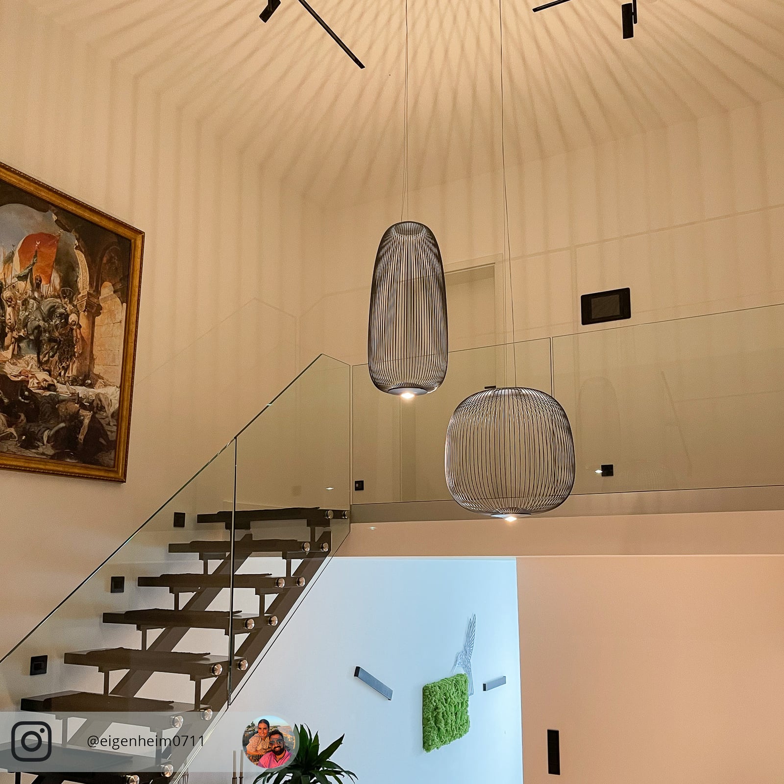 LED pendellampe Spokes 1 dimbar grafitt montert i rom