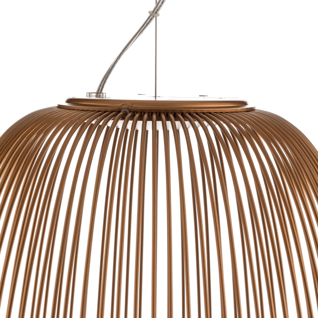 LED pendellampe Spokes 1 dimbar kobber Ø32,5 cm - Foscarini
