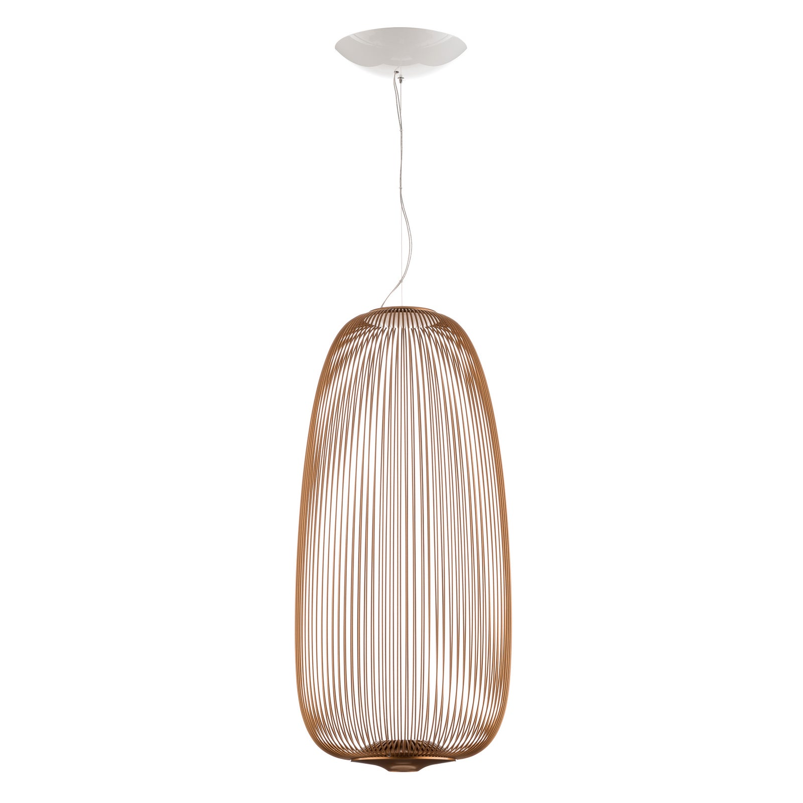 Detalj av LED pendellampe Spokes 1 dimbar kobber