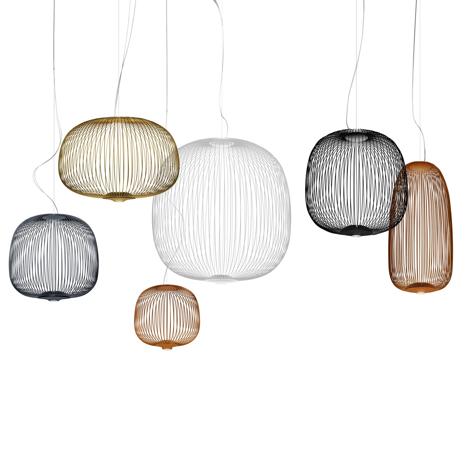 LED pendellampe Spokes 1 dimbar kobber montert i rom