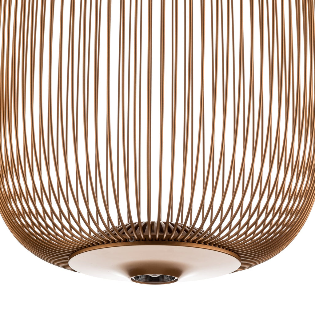LED pendellampe Spokes 1 dimbar kobber Ø32,5 cm - Foscarini