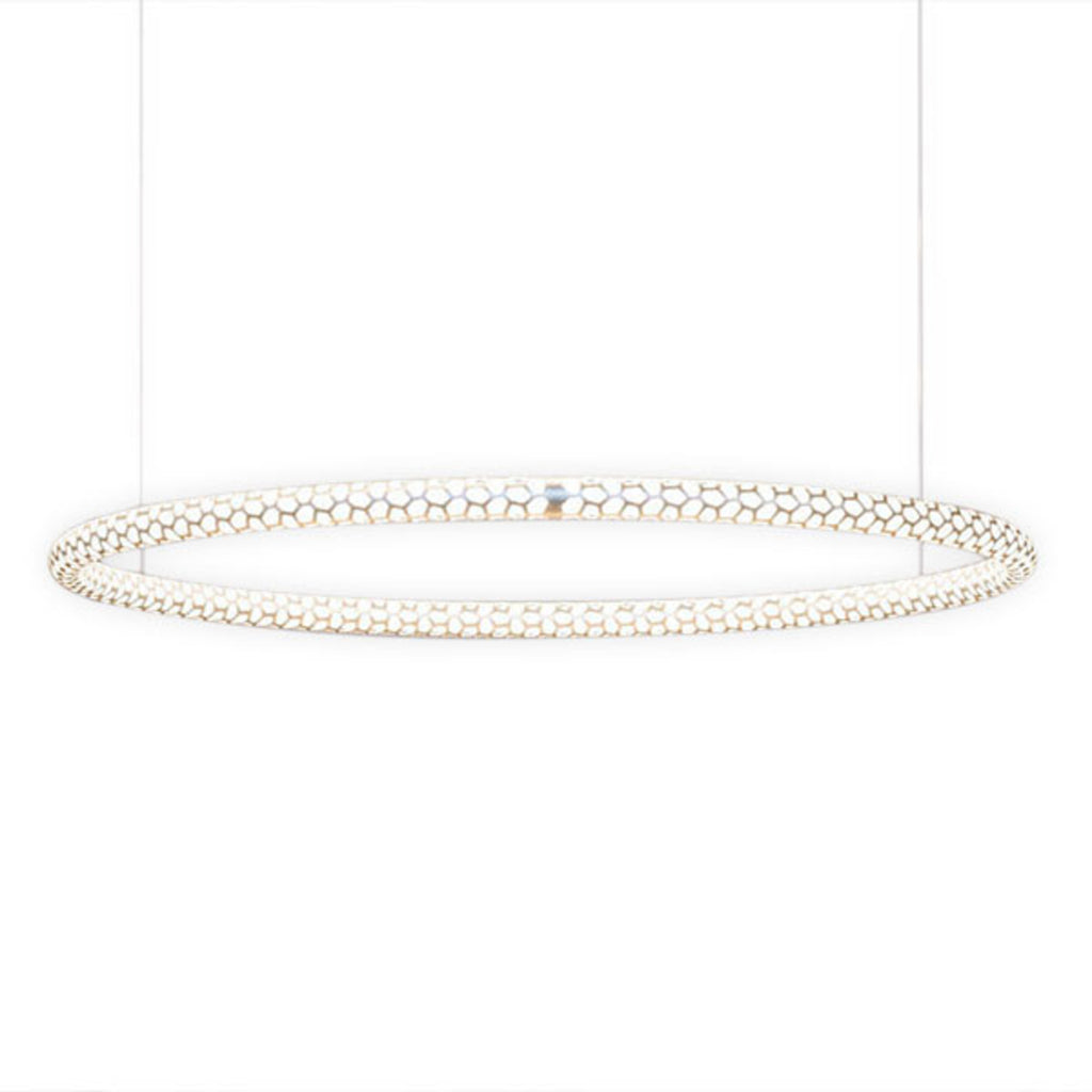 LED pendellampe Squiggle H1 hvit aluminium Ø69 cm forfra