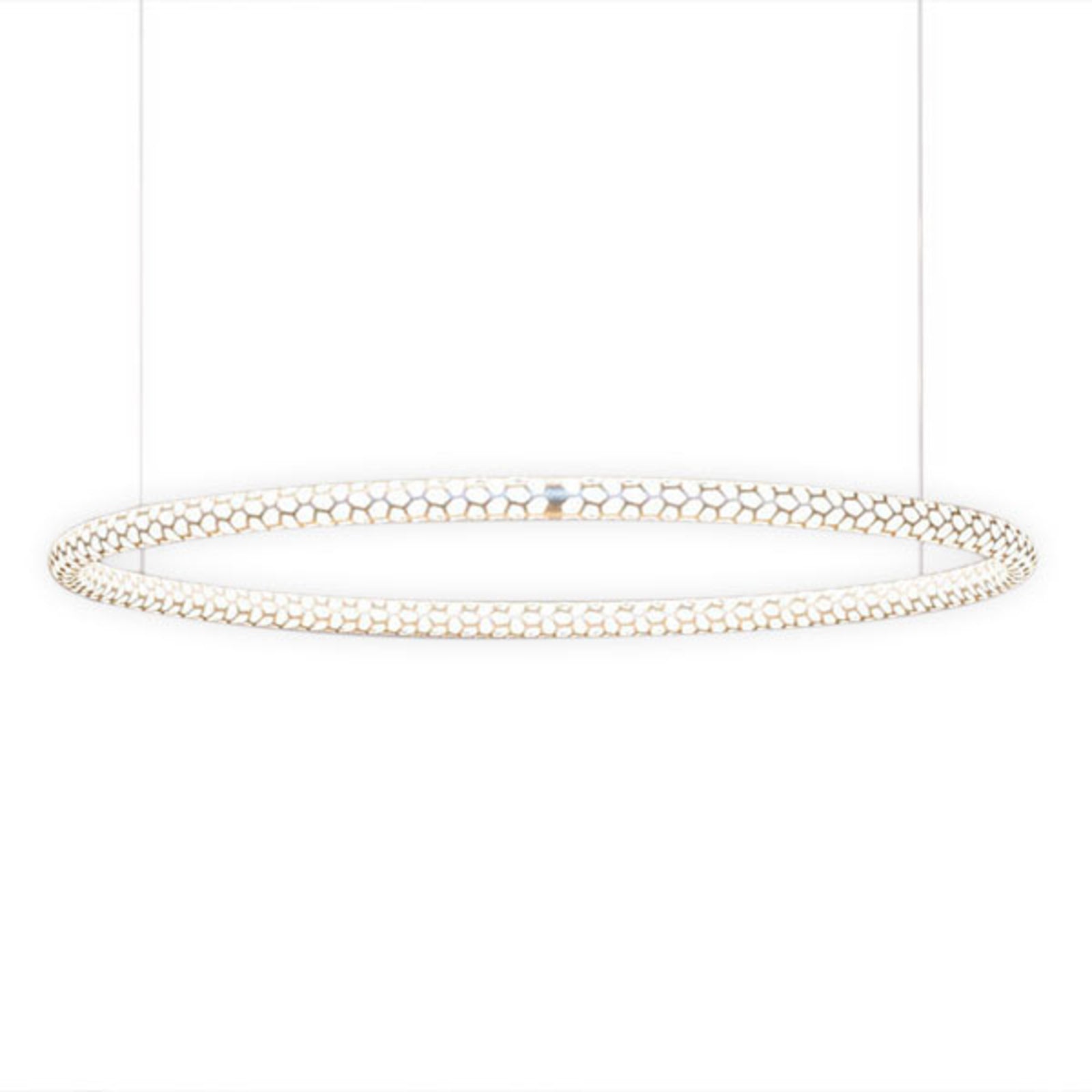 LED pendellampe Squiggle H1 hvit aluminium Ø69 cm forfra