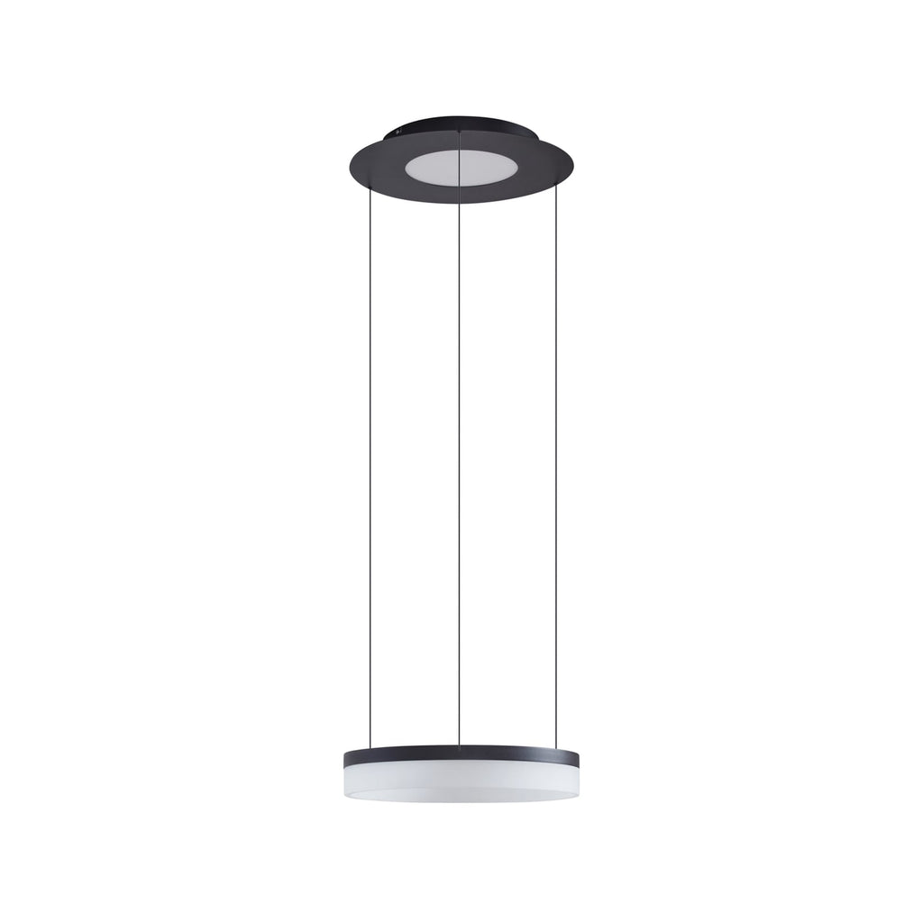 LED pendellampe Squillo dimbar svart detalj av lysring