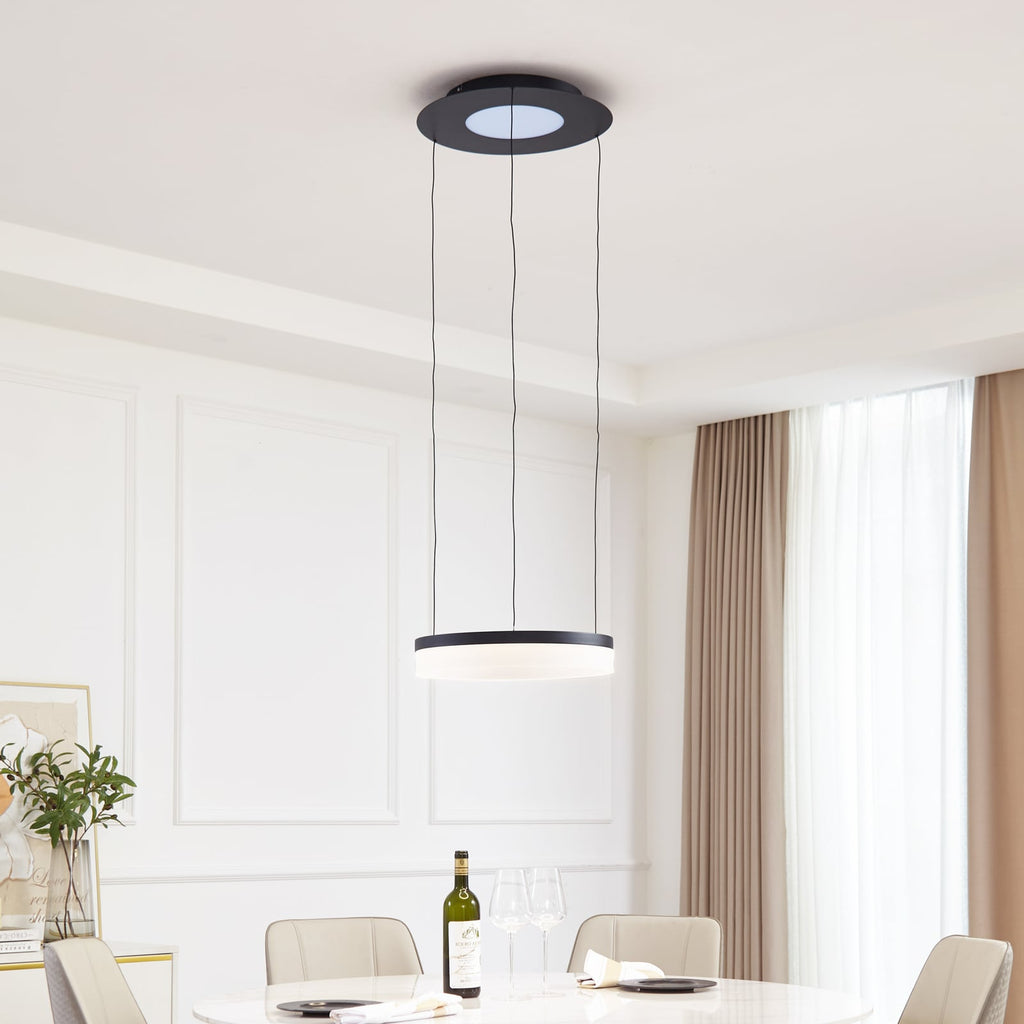 LED pendellampe Squillo dimbar svart forfra