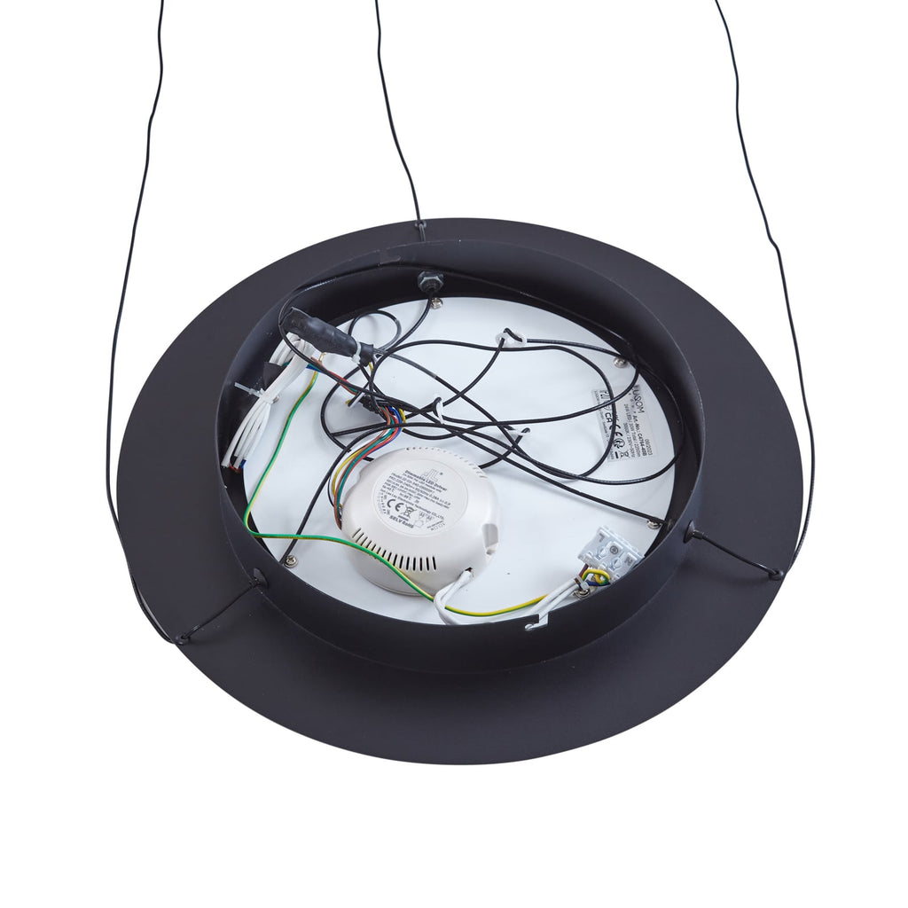 LED pendellampe Squillo dimbar svart lys i RGB-farger
