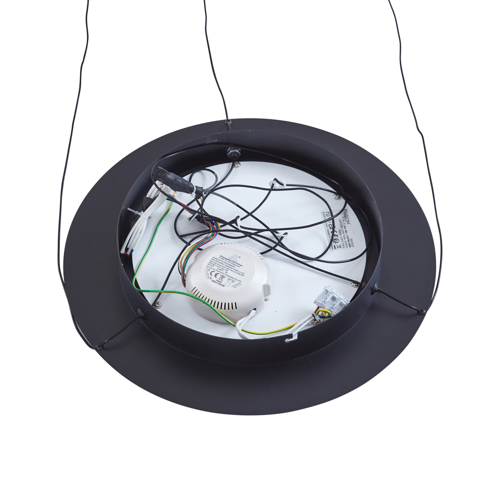 LED pendellampe Squillo dimbar svart lys i RGB-farger