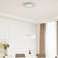 LED pendellampe Squillo ring hvit Ø40 cm dimbar RGBW Tuya forfra