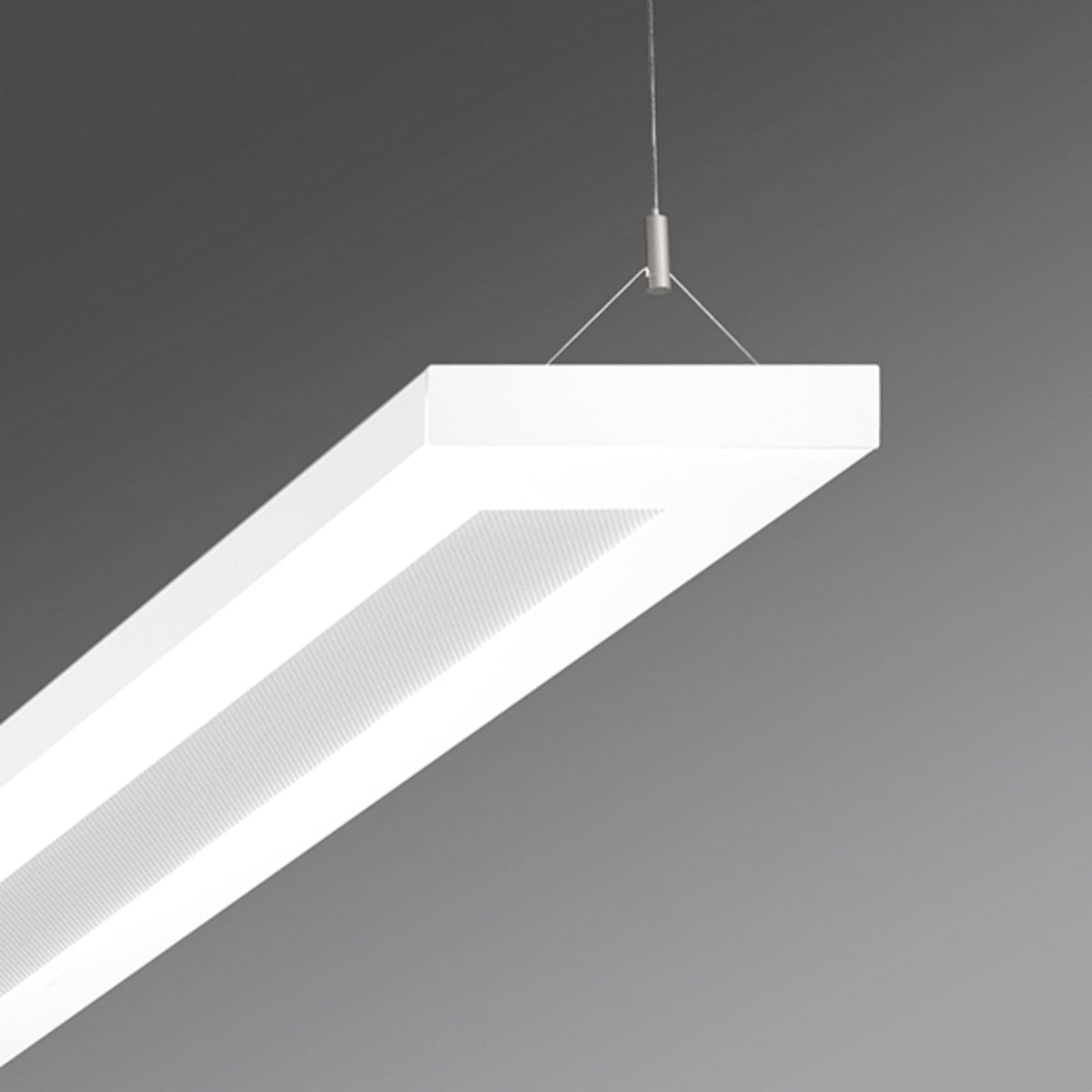 LED pendellampe Stail mikroprisma 32W 4000K hvit 124 cm forfra