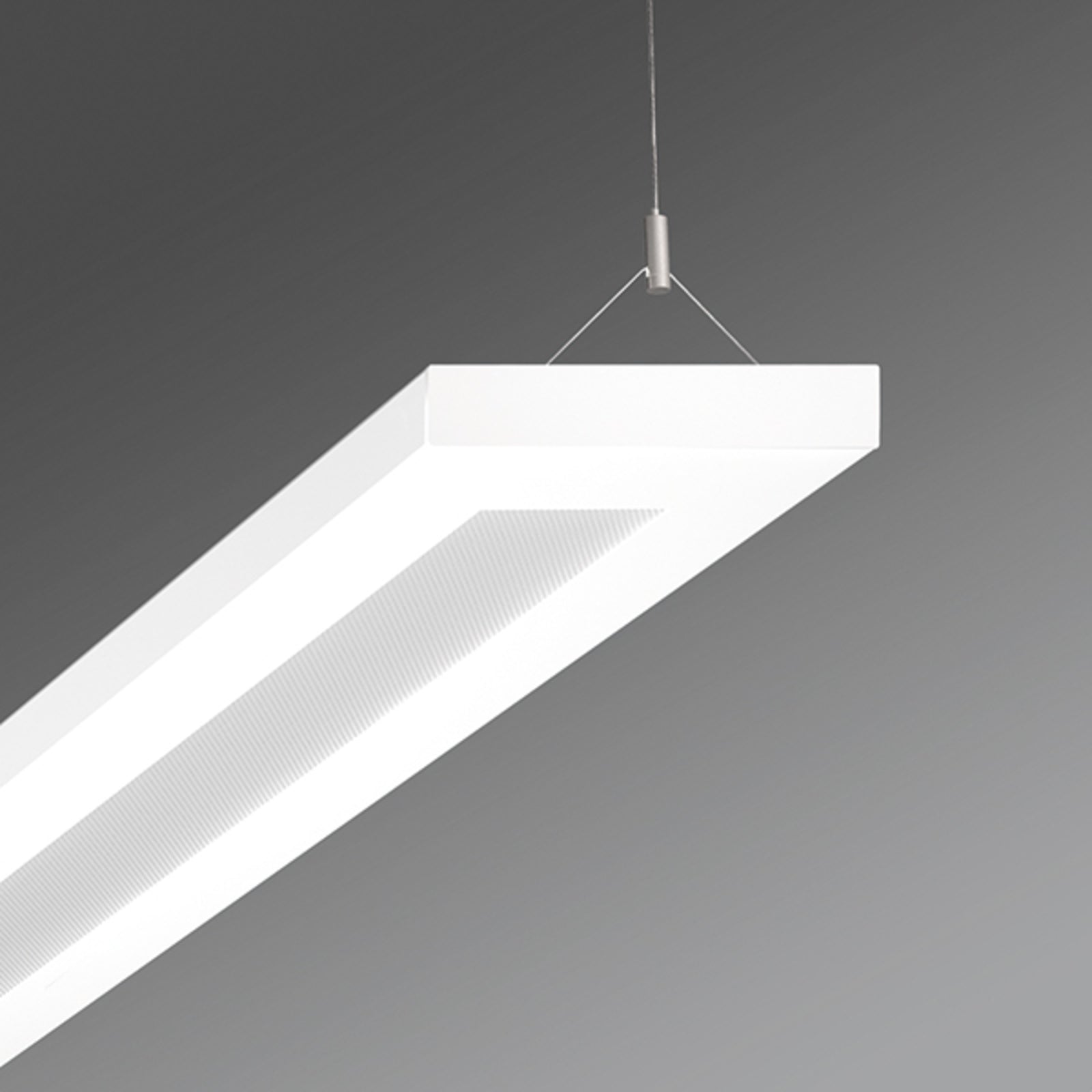 LED pendellampe Stail mikroprisma stål 154 cm 52W 4000K forfra