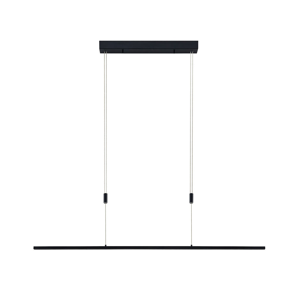 LED pendellampe Stakato 6-lys dimbar svart matt 140 cm detalj
