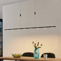 LED pendellampe Stakato 8-lys svart 180 cm dimbar forfra