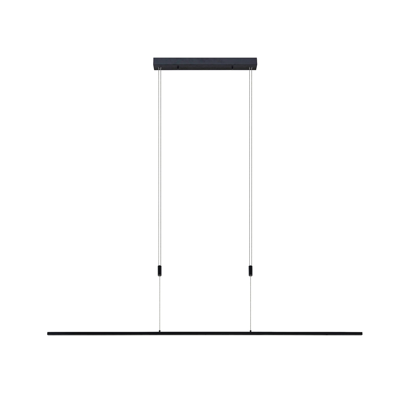LED pendellampe Stakato 8-lys svart 180 cm dimbar detalj av lyskilde