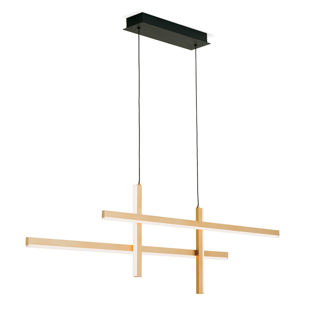 Montert LED pendellampe Stargate dimbar svart-gull i rom