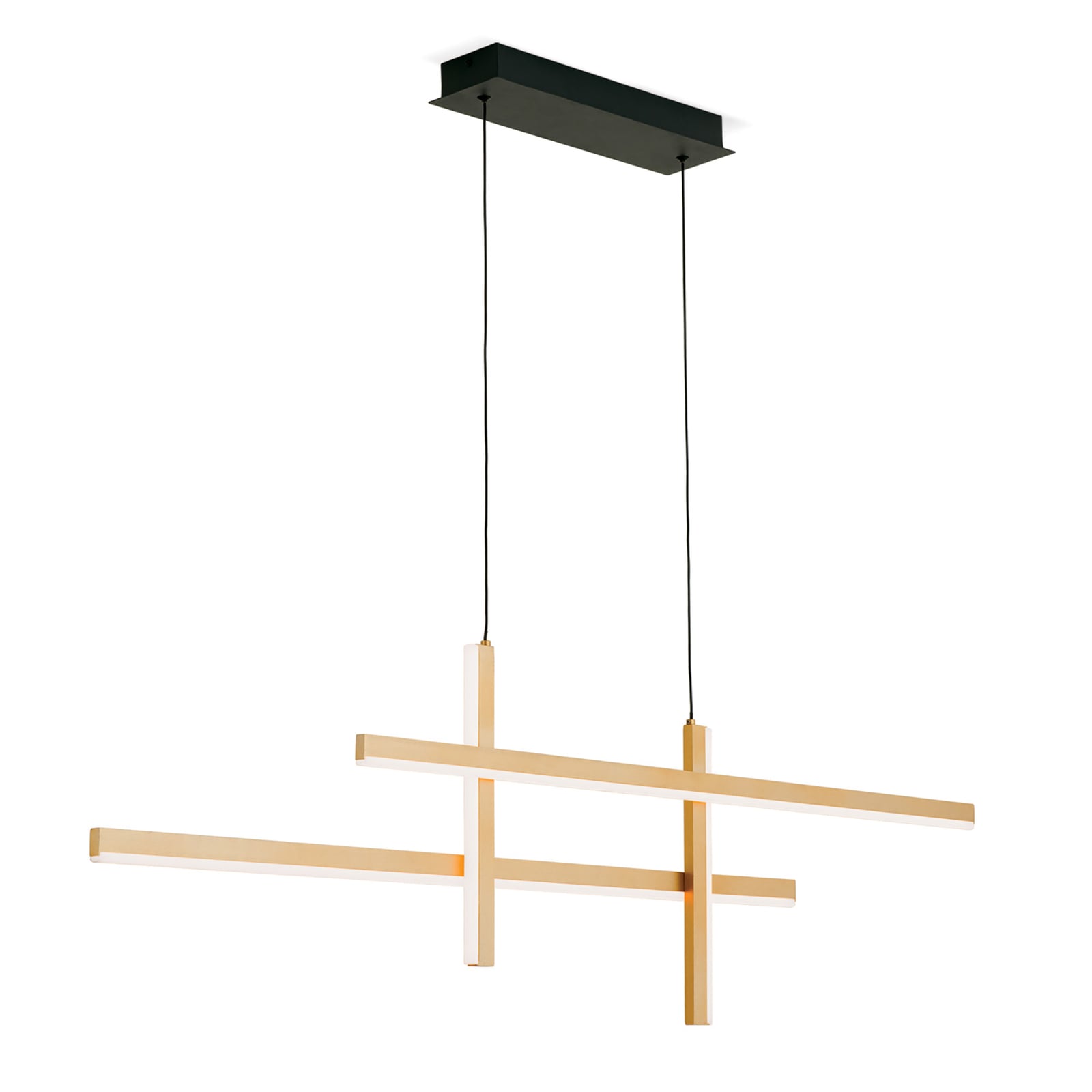 Montert LED pendellampe Stargate dimbar svart-gull i rom