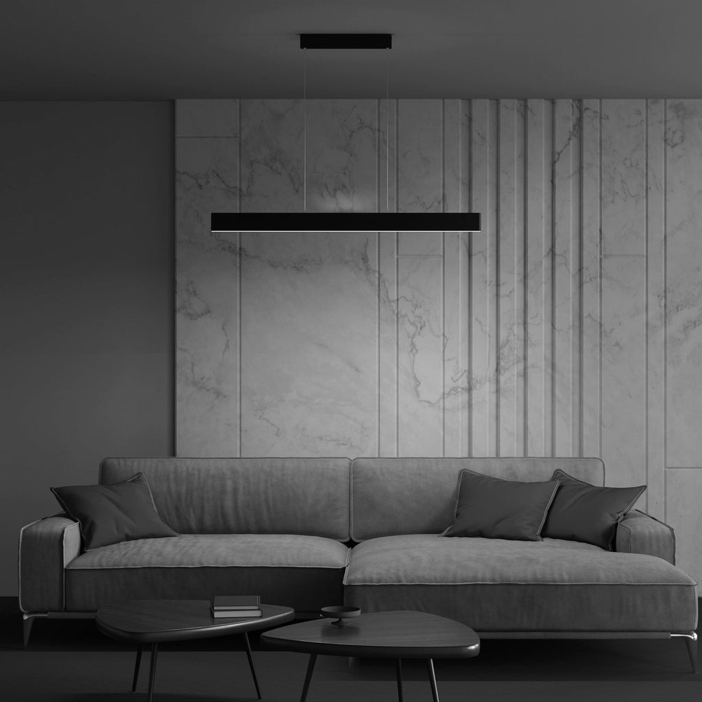 LED pendellampe Step svart aluminium 118,5 cm bakside