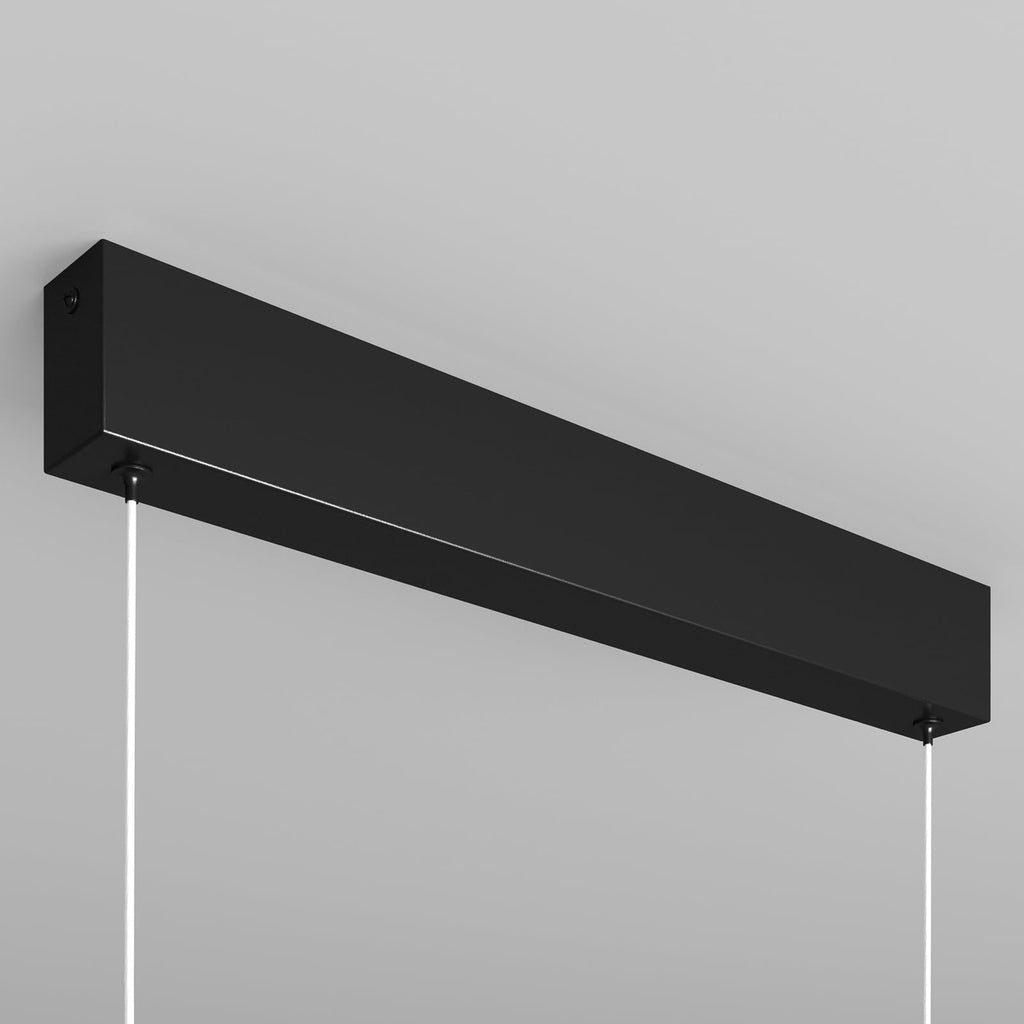 LED pendellampe Step svart aluminium opphengsdetalj