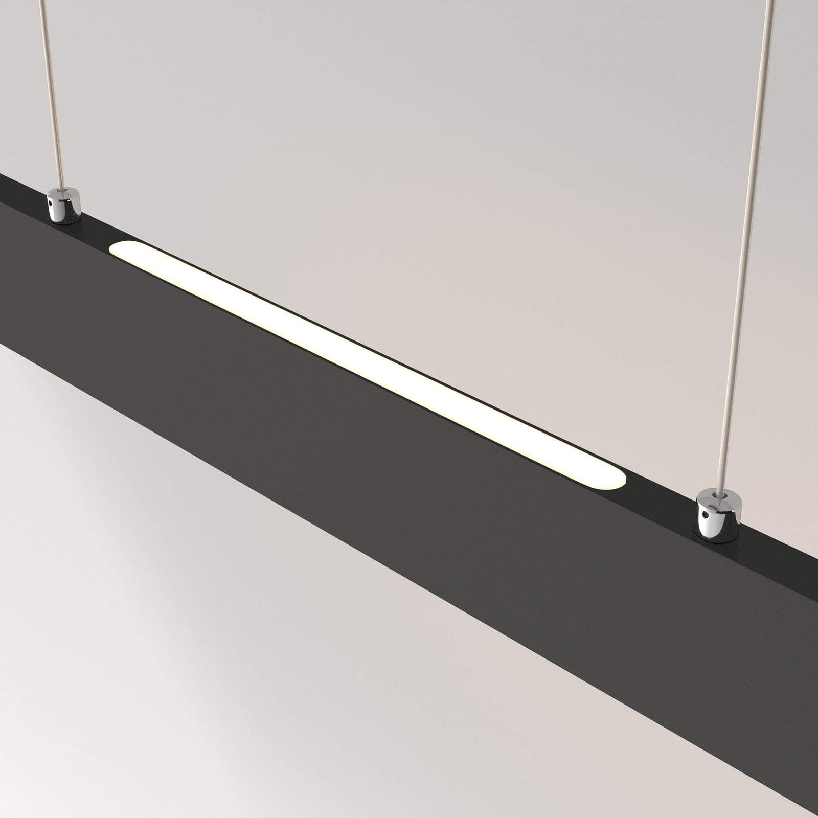 LED pendellampe Step svart aluminium lysbilde