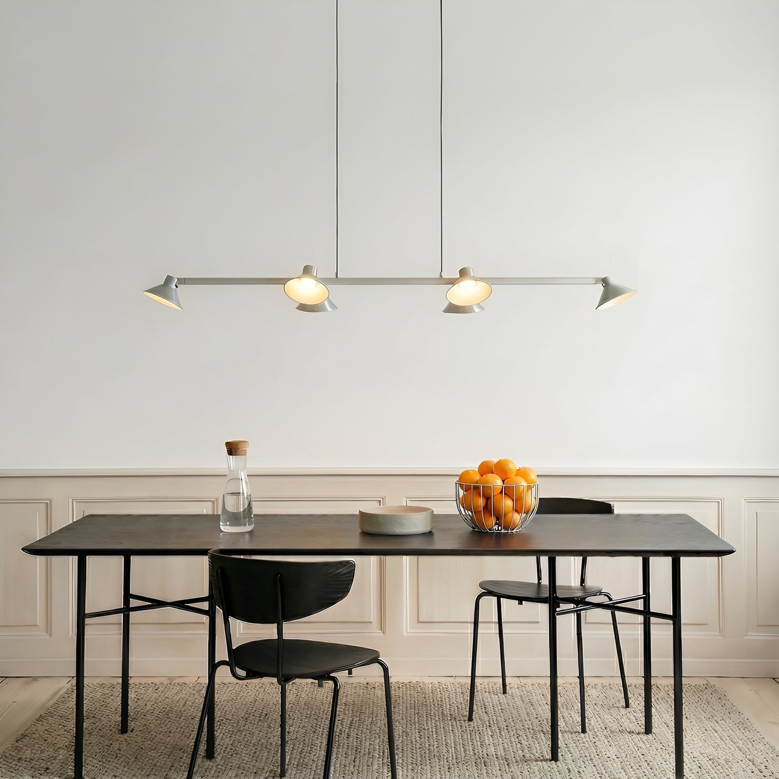 LED pendellampe Steve 6-lys aluminium 113 cm bakside