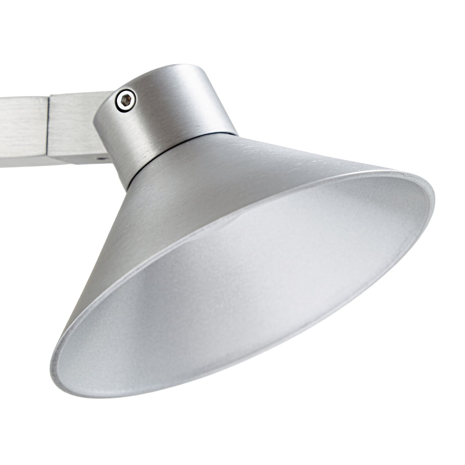 LED pendellampe Steve 6-lys aluminium 113 cm fra siden