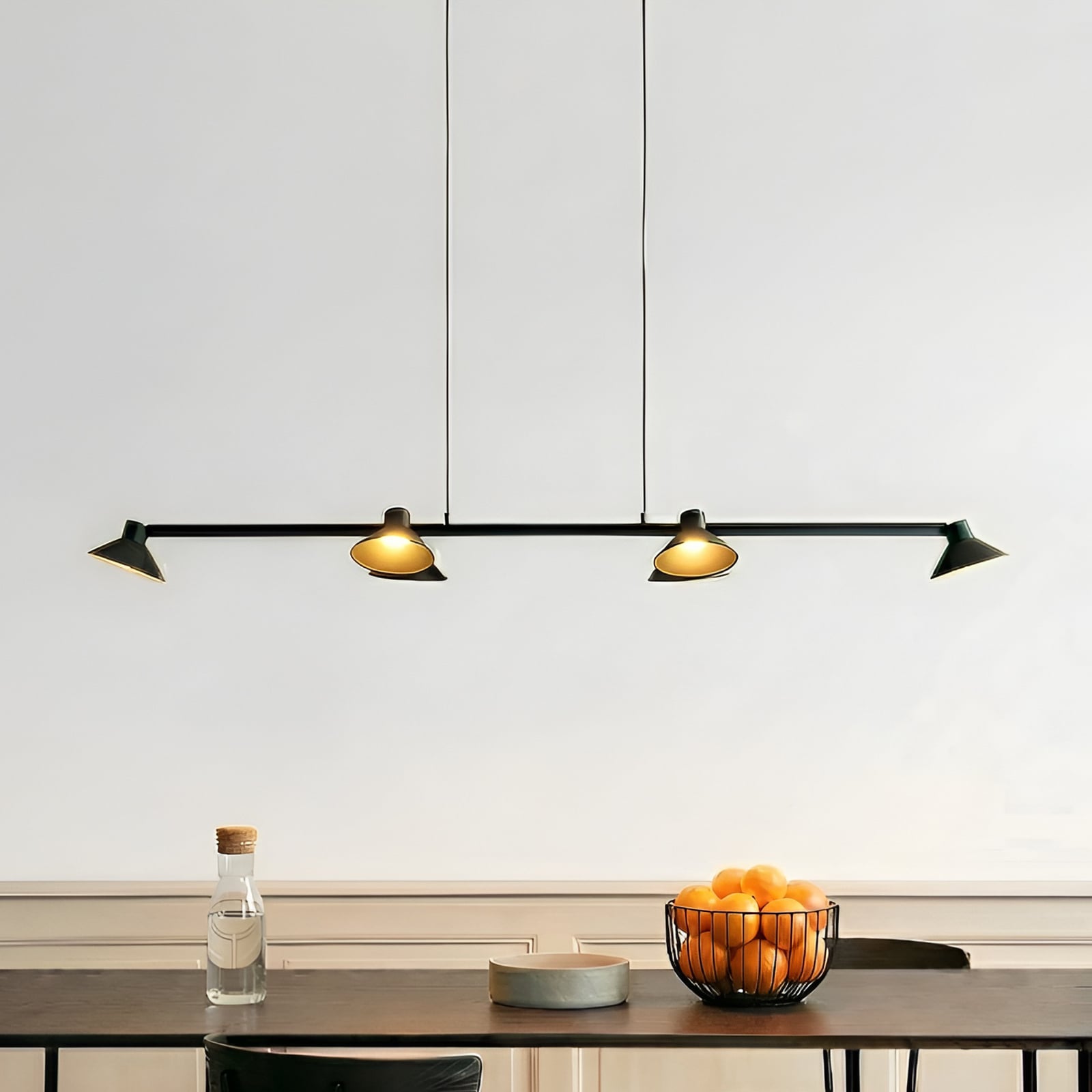 LED pendellampe Steve 6-lys svart foran