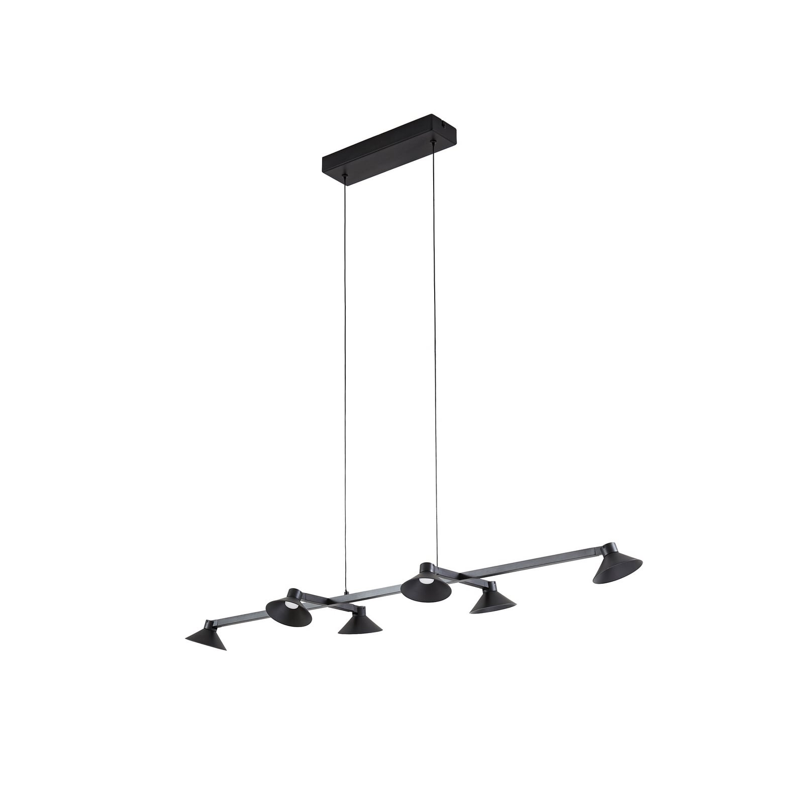 LED pendellampe Steve 6-lys svart nærbilde