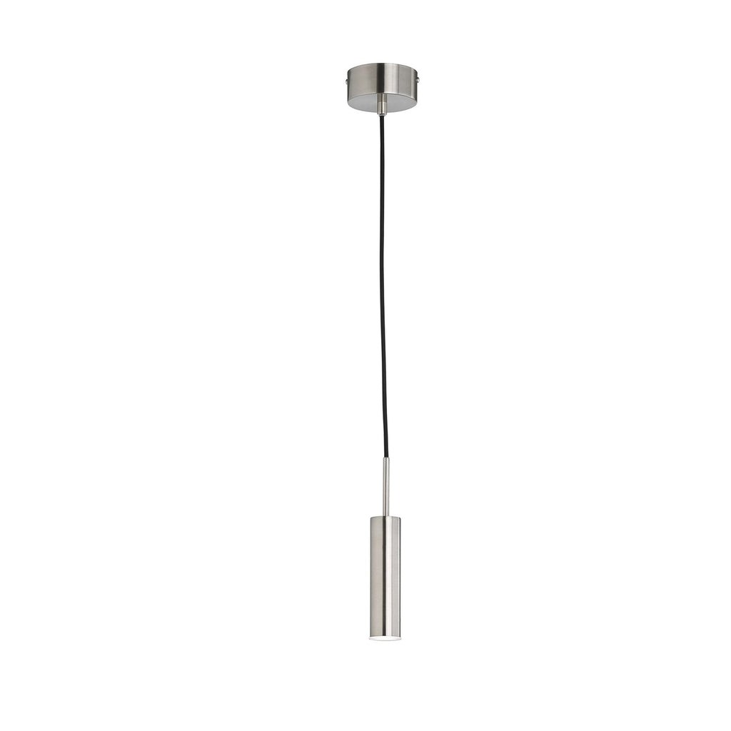 LED pendellampe Stina dimbar nikkel/svart Ø10 cm forfra