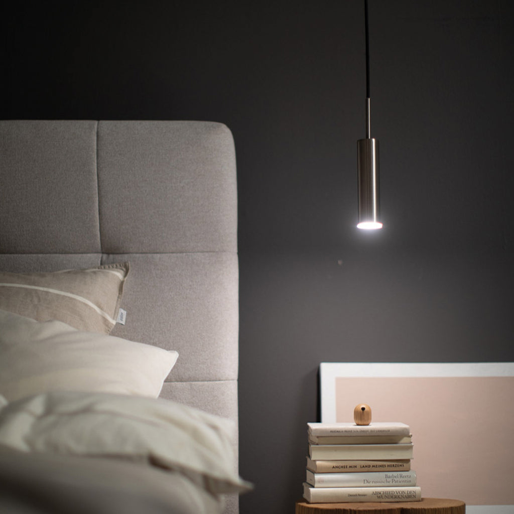 LED pendellampe Stina dimbar nikkel/svart Ø10 cm nærbilde