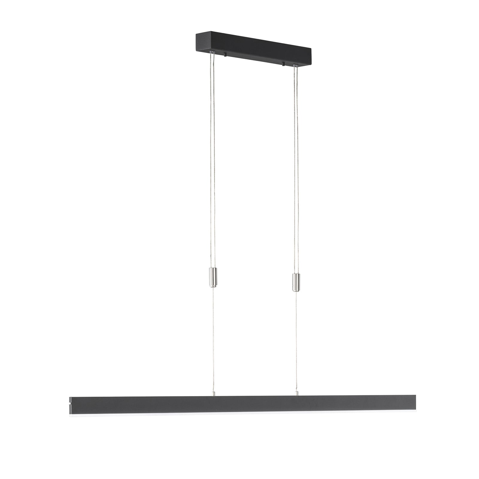 LED pendellampe Straight svart 140 cm dimbar CCT forfra